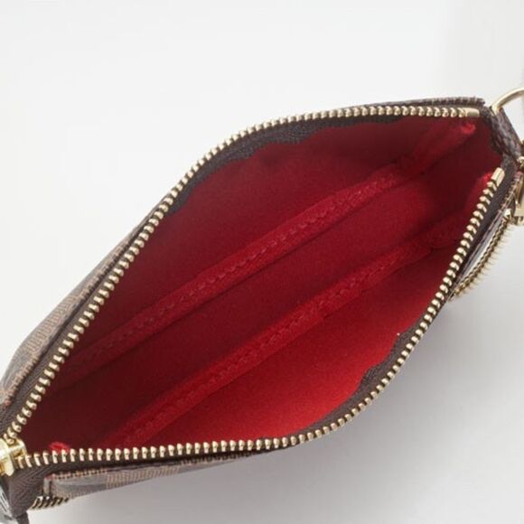 Louis Vuitton Mini Pochette Pouch Bag Damier Ebene Canvas - Picture 3 of 3